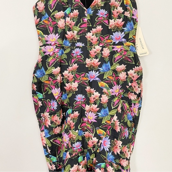 Nicole Miller X Artelier Lamanca Jungle Dress Whimsical Floral - Picture 7 of 16